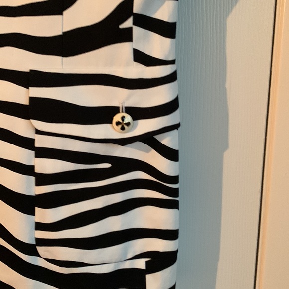 Escada Zebra Print Cotton Stretch Blazer - Picture 3 of 6